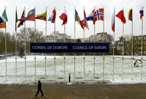 Parvis du Conseil de l'Europe en 2005 - Olivier Morin AFP