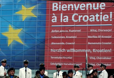 EU languages at Croatia's accession (2013) - Frederick Florin - AFP