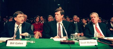 Bill Gates et ses concurrents de Sun Microsystems et Netscape - Jessica Persson - AFP