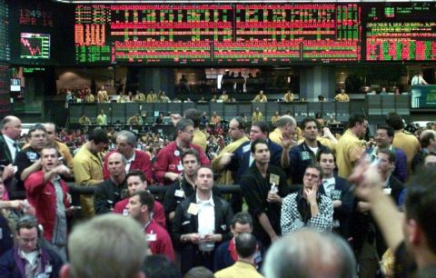Des traders du Nasdaq à Chicago en 2000 - Jeff Haynes - AFP