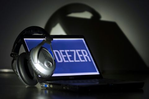 Logo de la plateforme de streaming musical Deezer - Lionel Bonaventure - AFP
