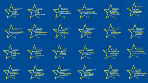 European Parliament vote logos in various languages (2009) - AFP