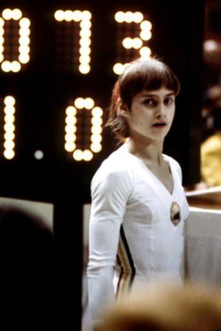 La gymnaste roumaine Nadia Comaneci aux Jeux olympiques de Montréal en 1976 - AFP