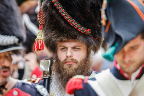 Grognards lors d'une reconstitution historique à Versailles en 2021 - Ludovic Marin - AFP