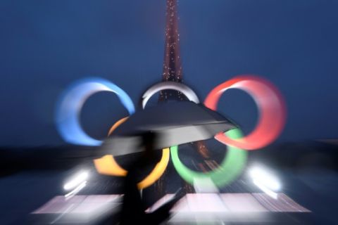 Anneaux olympiques à Paris le 13 septembre 2017 - Christophe Simon - AFP