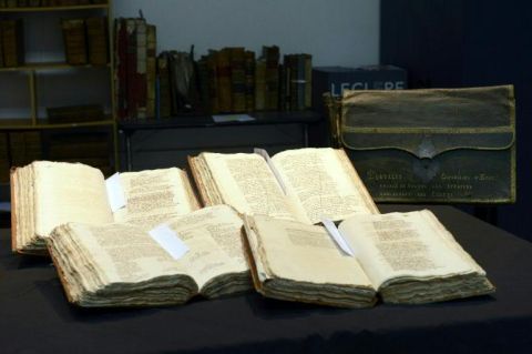 Manuscrits originaux ayant appartenu à Jean-Etienne-Marie Portalis (1746-1807), un des artisans du Code Civil, photographiés en 2012 à Marseille - Anne-Christine Poujoulat - AFP