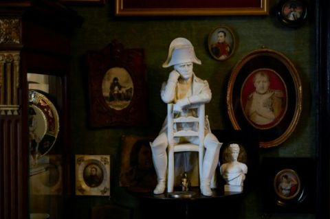 Figurines et portraits de Napoléon chez le collectionneur Alexandre Vikhrov à Moscou - Natalia Kolesnikova - AFP