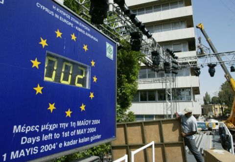 Compte à rebours à Nicosie avant l'entrée de Chypre dans l'UE - Nicholas Kamm - AFP