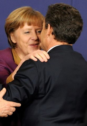 Angela Merkel and Nicolas Sarkozy (2012) - John Thys - AFP