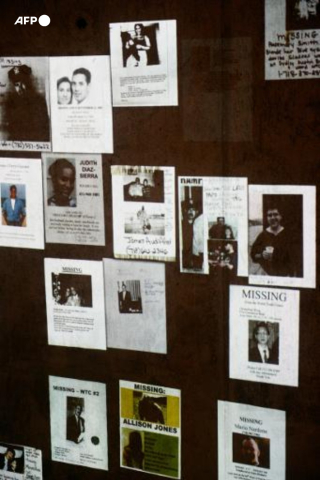 Photographies de disparus au musée du 11-Septembre, New York - Stan Honda - AFP