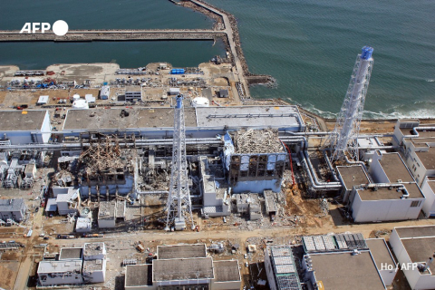 Vue aérienne de la centrale de Fukushima le 20 mars 2011 - Air Photo Service - AFP