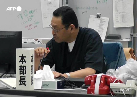 Masao Yoshida à la centrale de Fukushima le 30 mai 2011 - TEPCO - AFP