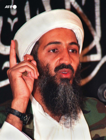 An undated photo of Osama bin Laden - AFP
