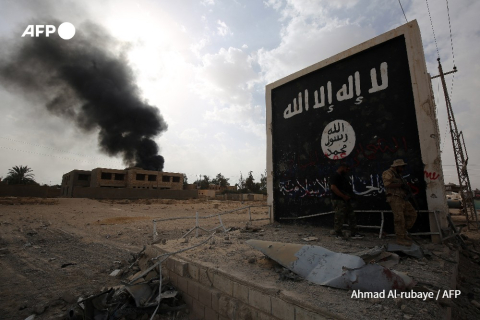Qaim in Iraq, under Islamic State control from 2014 to 2017 - Ahmad Al-Rubaye - AFP
