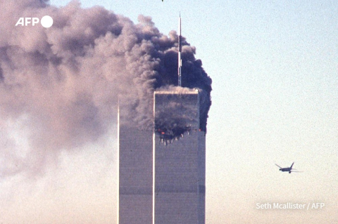 Le vol AA175 avant de heurter le World Trade Center - Seth McAllister - AFP