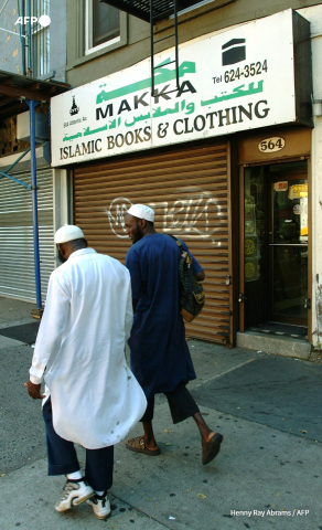 A shuttered storefront in New York after 9/11 - Henny Ray Abrams - AFP