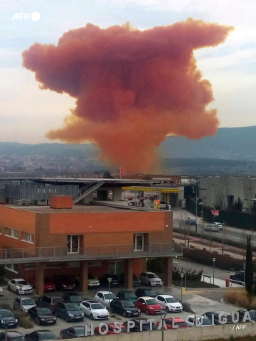 Explosion de produits chimiques à Igualada (Espagne), le 12 février 2015 - Proteccion Civil - AFP