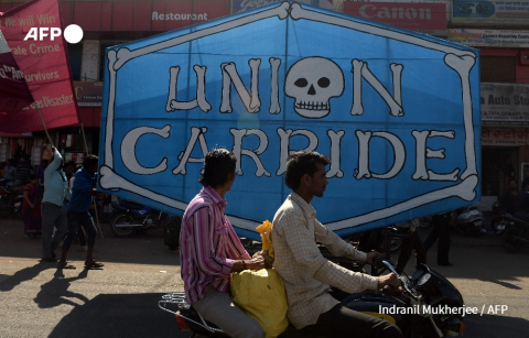 Manifestation à Bhopal 30 ans après la tragédie, le 3 décembre 2014 - Indranil Mukherjee - AFP