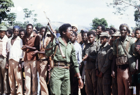 Zimbabwe, 6 février 1980, des guerilleros - AFP