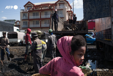 Anti-plague rubbish clearance in Antananarivo, October 2017 - Rijasolo - AFP