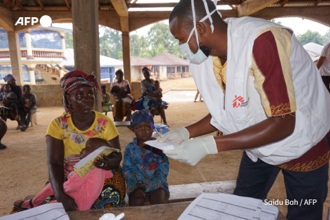 A mobile Doctors Without Borders (MSF) Mobile clinic in Sierra Leone, 2020 - Saidu Bah - AFP Mobile MSF clinic in Sierra Leone, 2020 - Saidu Bah - AFP