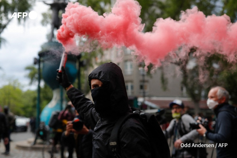 Protests against Covid-19 lockdown measures, Berlin May 2020 - Odd Andersen - AFP