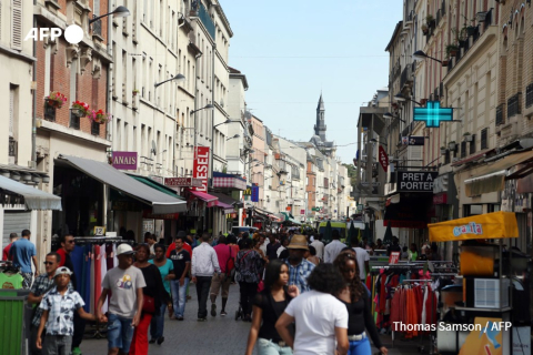 Rue commerçante à Saint-Denis, le 23 août 2013 Thomas Samson - AFP