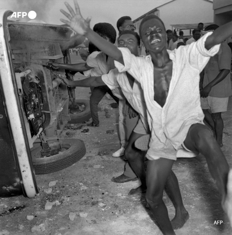 Riots in Leopoldville (1959) - AFP