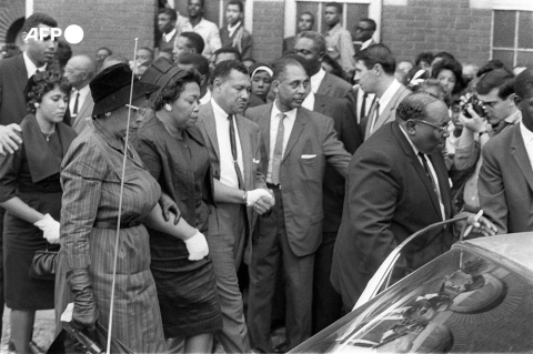 The funeral of Birmingham bombing victim Carole Robertson, aged 14 (1963) - AFP