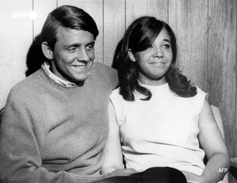Fille d'un sénateur noir, Remi Brooke et son fiancé Donald Hasler (1968) - AFP
