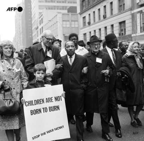 Martin Luther King contre la guerre au Vietnam (New York, 1967) - AFP