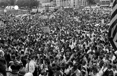 Manifestation pour les droits civiques à Washington (juin 1963) - AFP