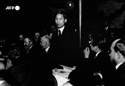Ho Chi Minh, à l'âge de 30 ans, au congrès socialiste de Tours (France), le 25 décembre 1920 - AFP