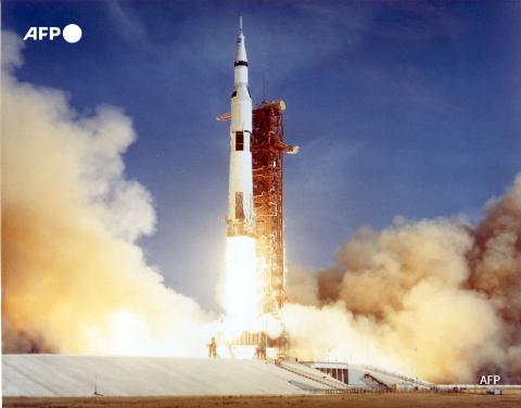 Décollage d'Apollo 11 le 16 juillet 1969 avec Neil A. Armstrong, Michael Collins, et Edwin E. Aldrin à son bord Nasa - AFP