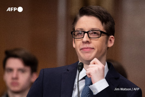 Ethan Lindenberger at a US Senate hearing in March 2019 - Jim Watson - AFP