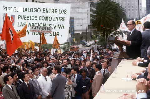 M. Mitterrand à Mexico en 1981 Jean-Claude Delmas - AFP