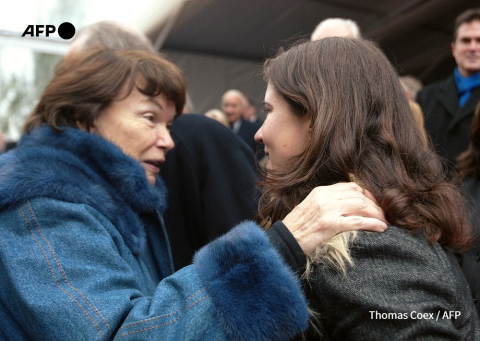La veuve du président et Mazarine en 2003 Thomas Coex - AFP