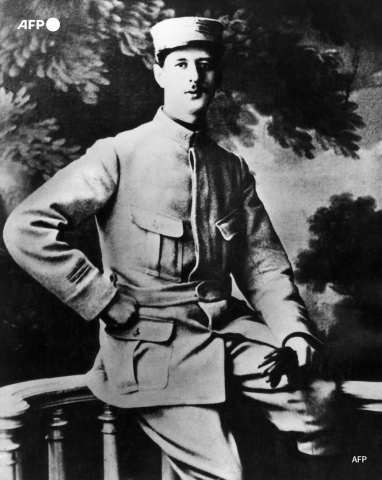 Le jeune Charles de Gaulle à Arras en 1915 - AFP