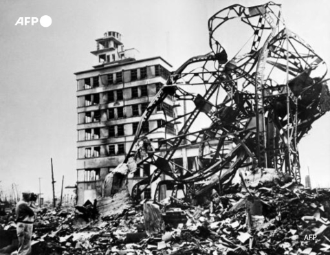 Hiroshima in ruins in 1948 - AFP