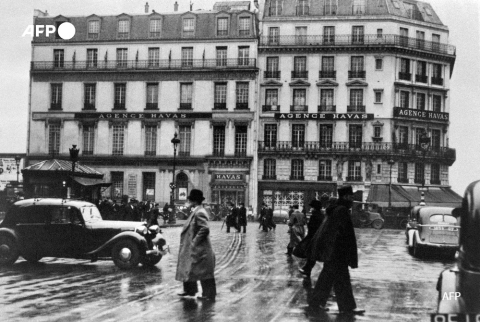 Siège de l'agence Havas, place de la Bourse à Paris en 1939 - AFP