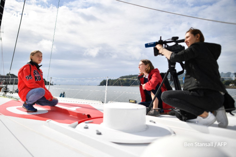 L'activiste Greta Thunberg filmée par l'AFP en août 2019 - Ben Stansall - AFP