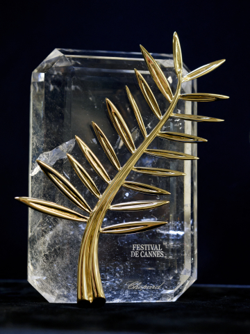 Vue de la Palme d'or fabriquée par le joaillier suisse Chopard FABRICE COFFRINI - AFP