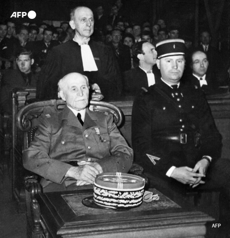Le maréchal Pétain à son procès, le 23 juillet 1945 - AFP