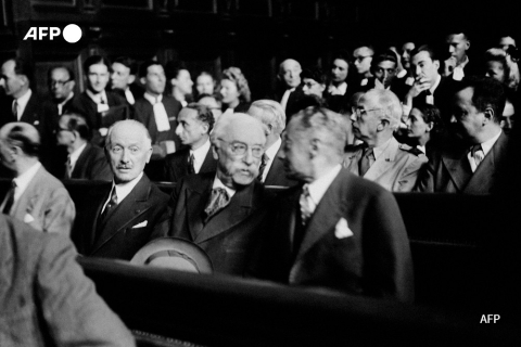 Photo de l'auditoire prise lors du procès Pétain à l'été 1945 - AFP