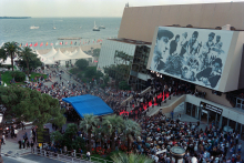  Vue aérienne du Palais des Festivals prise le 11 mai 1996 lors du 49ème Festival International du Film. Bertrand GUAY - AFP